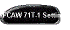 FCAW 71T-1 Settings